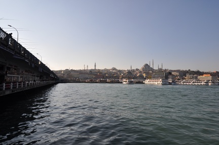 Galata Bridge - Fish Restaurants - Direction to Old Istanbul